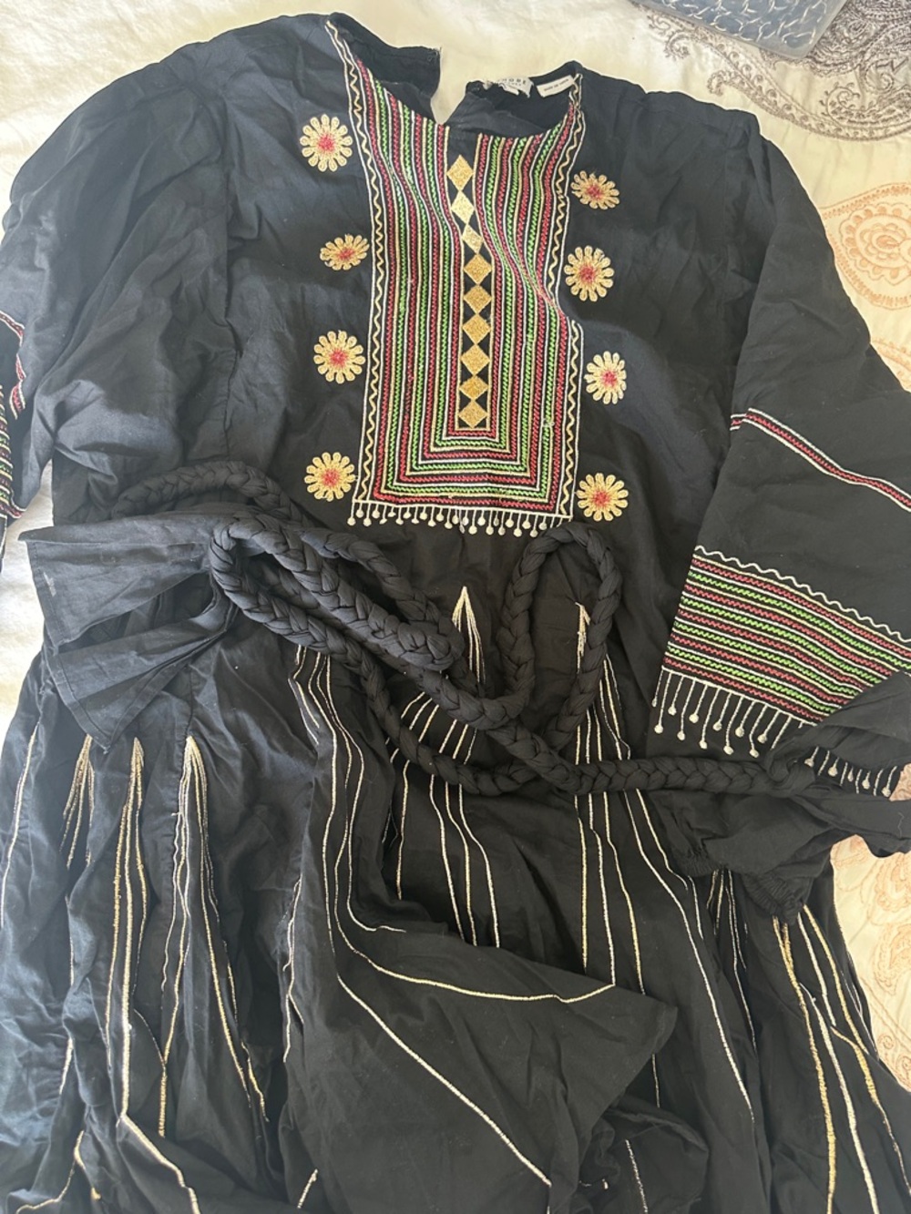 Rhode Black Gold Mini Dress